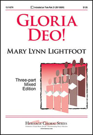 Gloria Deo Three-Part Mixed choral sheet music cover Thumbnail